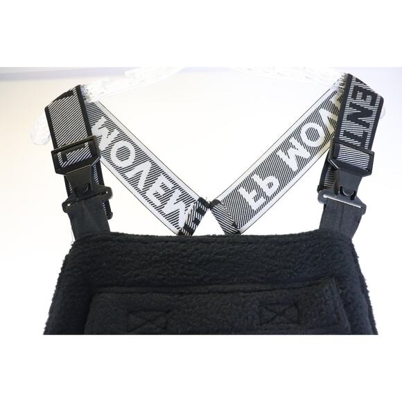 Free People, Hit The Slopes Salopette, Fleece Adjustable Straps Black Size L NWT - Picture 6 of 13